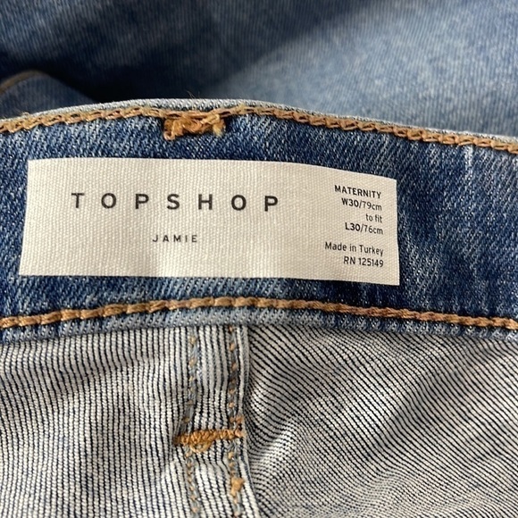 Topshop Maternity Jamie High Waisted Skinny Jeans - Picture 6 of 8